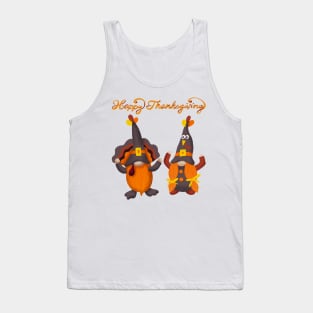 Happy Thanksgiving Gnomes Tank Top